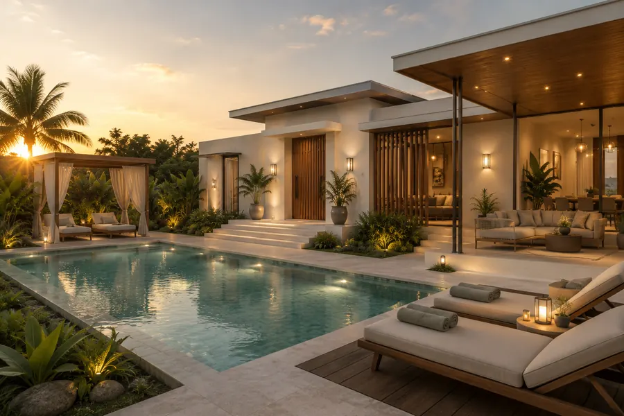 Lunara villa and pool